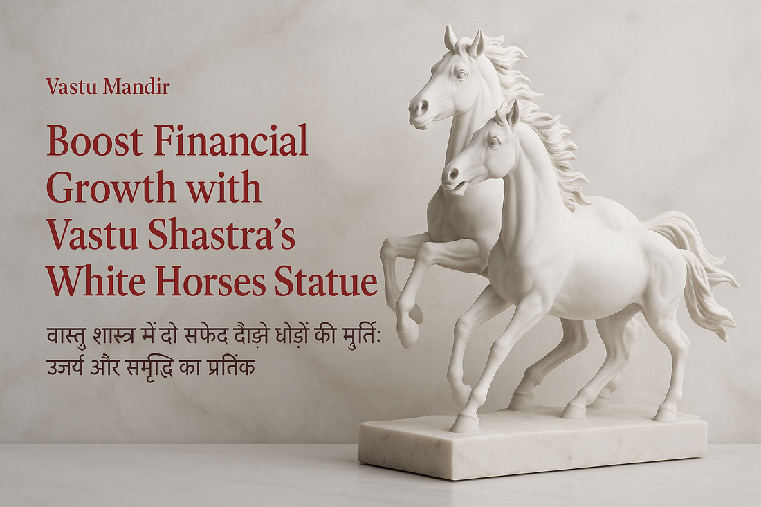 Boost Financial Growth with Vastu Shastra's White Horses Statue