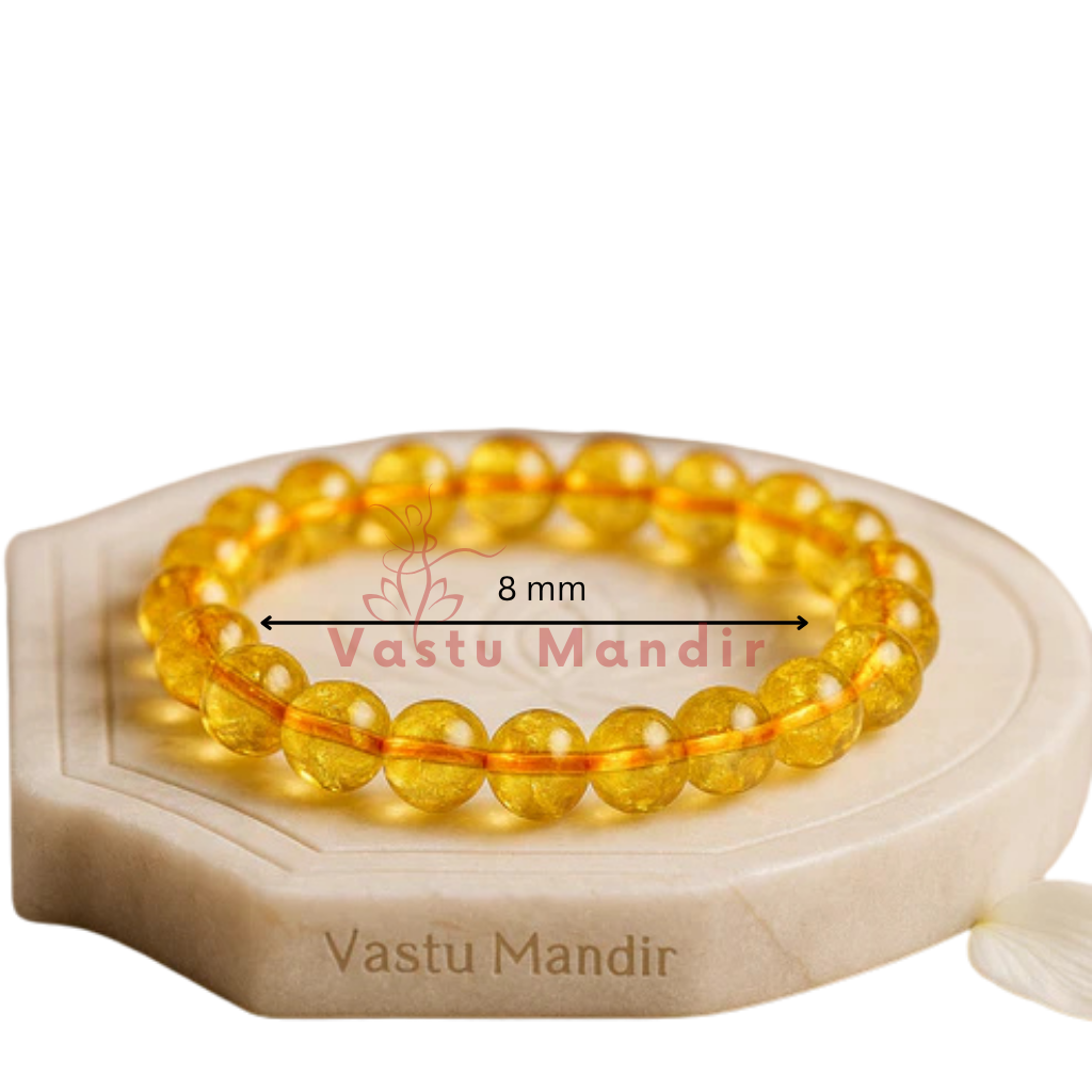 Premium Hydro Citrine 8mm Beads – Vastu Remedy Positive Energy & Focus