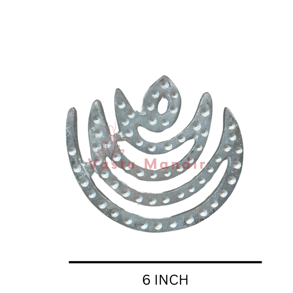 Zinc moon helix size graphic showing the 6-inch option