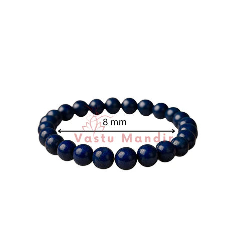 Premium Natural Black Obsidian 8mm Bead Bracelet, Vastu Remedy for Protection & Willpower