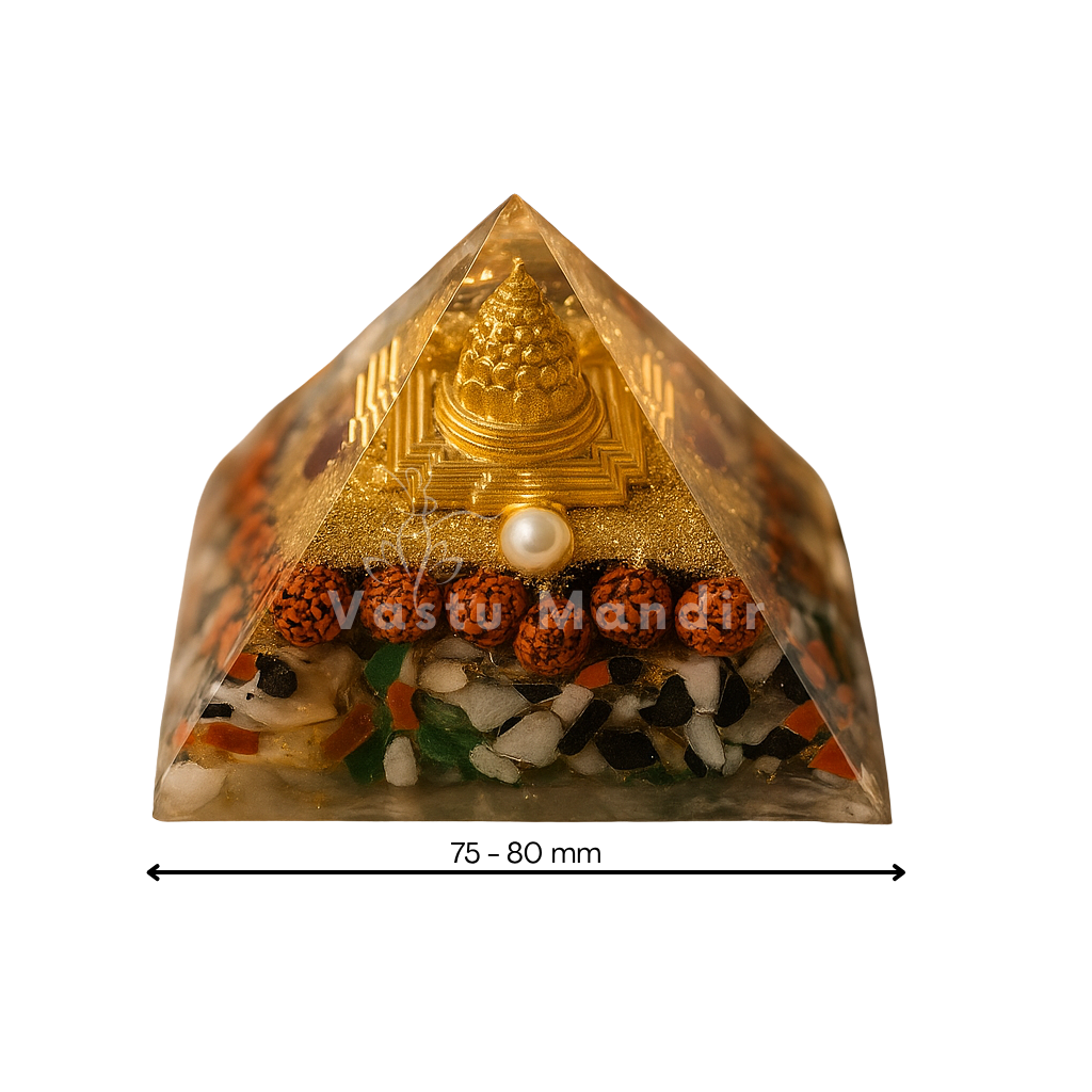 Navgrah Vastu Pyramid (75MM) used for 9 Planets Dosh Correction and fate balancing in the home.