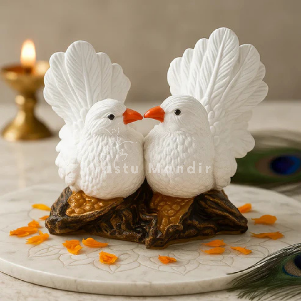 Vastu Mandir Love Bird | Resin Decor for Harmony - Vastu Mandir
