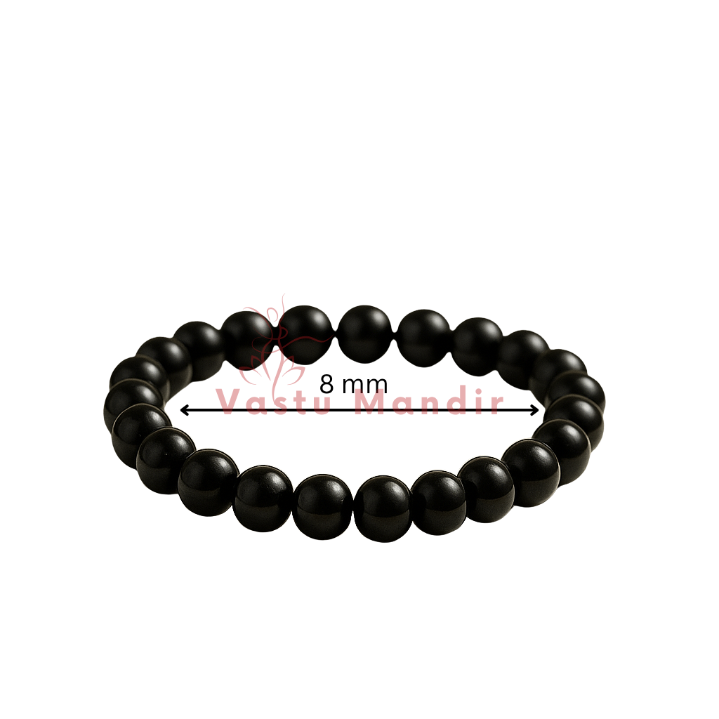 Premium Natural Shaligram 8mm Bracelet, Vastu Remedy for Divine Protection, Prosperity & Lord Vishnu Blessings
