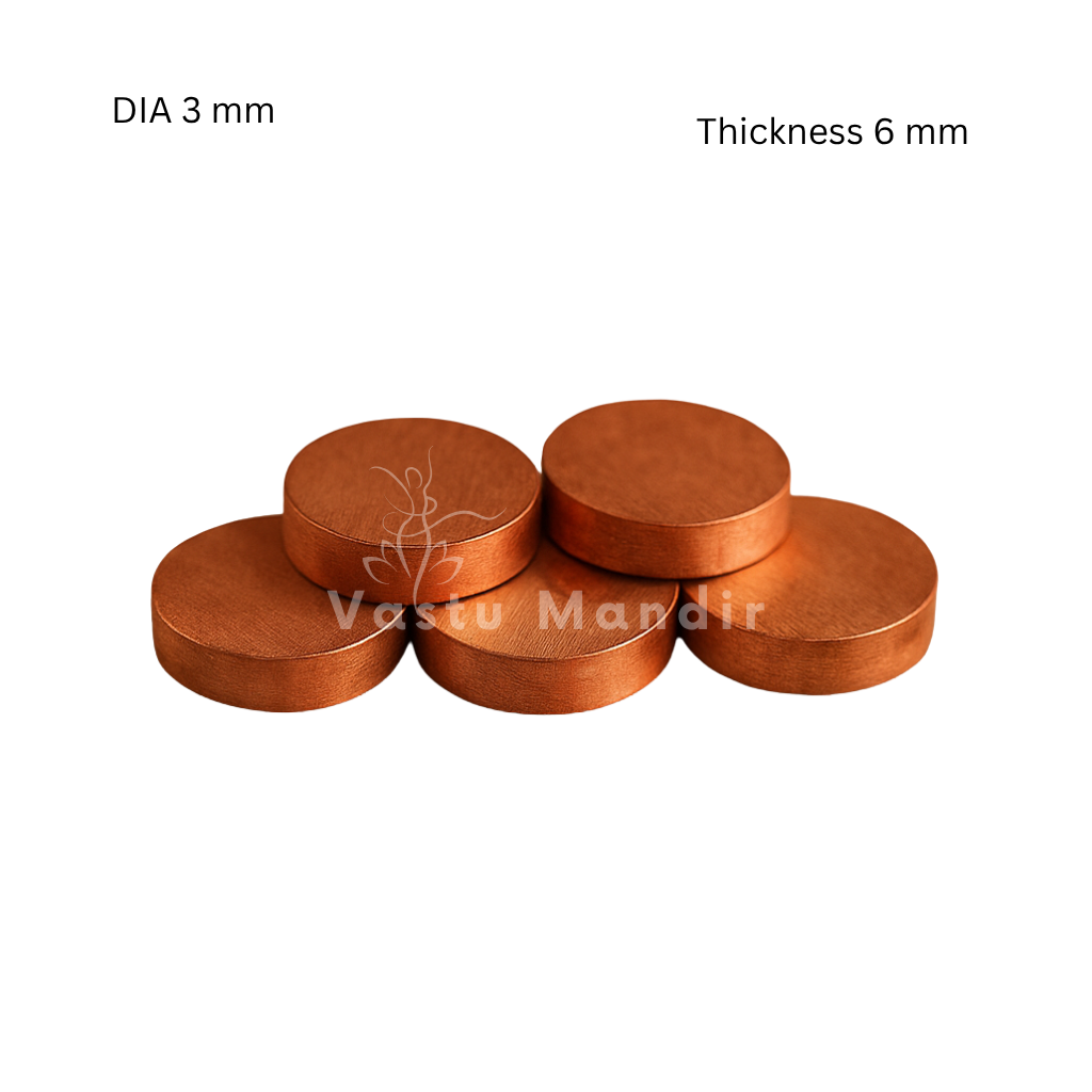 Copper & Brass Vastu Coins – Vastu Remedy for Dosh Correction & EMF Shielding | Ideal for Personal Protection | 3 cm Diameter | 6 mm Thickness