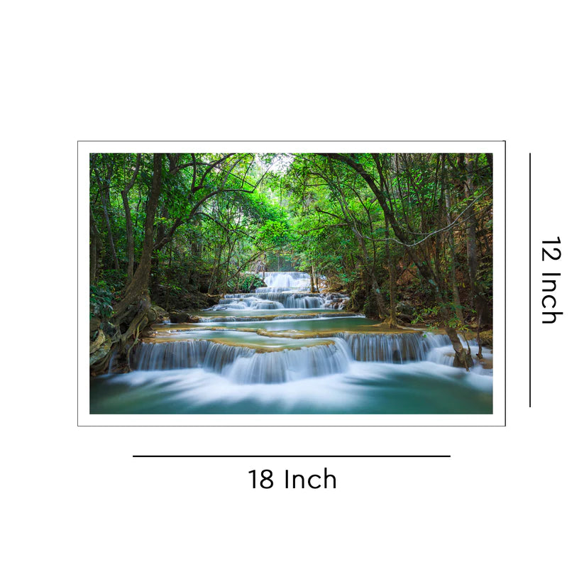 vastu mandir wall art, Waterfall Scenery for Vastu, vastu wall scenery art decoration, vastu home decoration, Waterfall Scenery