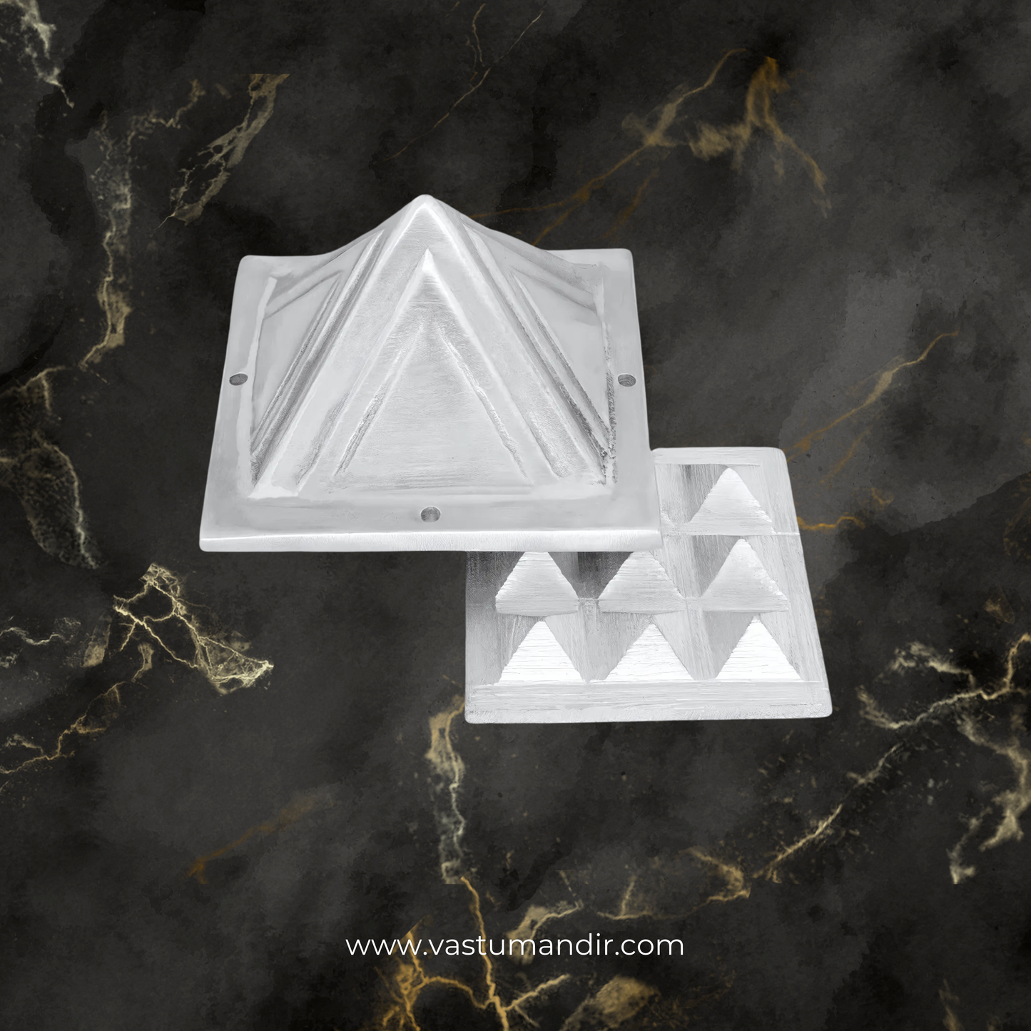 vastu mandir Pyramids, vastu mandir aluminum pyramid, double layer aluminum pyramid for home and office, aluminum pyramid for vastu