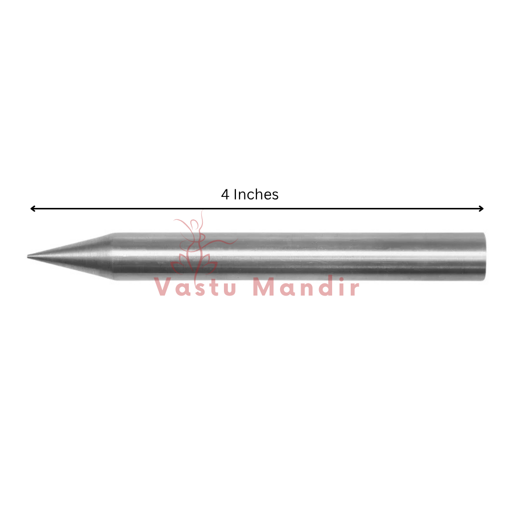 Premium Stainless Steel Vastu Kilakh Remedy Rods 2" 4" 6" Inch Sizes for Modern Structures Multi-Directional Defects – Professional Conical Corrosion-Proof Durable Vastu Remedy Tools by Vastu Mandir