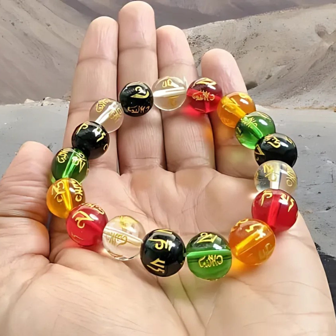 om mani padme bracelet, bracelet for protection, vastu mandir om mani padme bracelet, crystal stone bracelet, bracelet for vastu, luxury crystal bracelet, modern bracelet