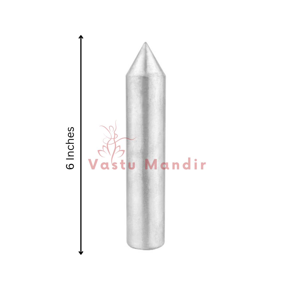 Premium Aluminum Vastu Kilakh Remedy Rods 2" 4" 6" Inch Sizes for Air Element Northwest Zone Beam Defects – Professional Conical Lightweight Vastu Remedy Tools for Directional Energy Balancing by Vastu Mandir