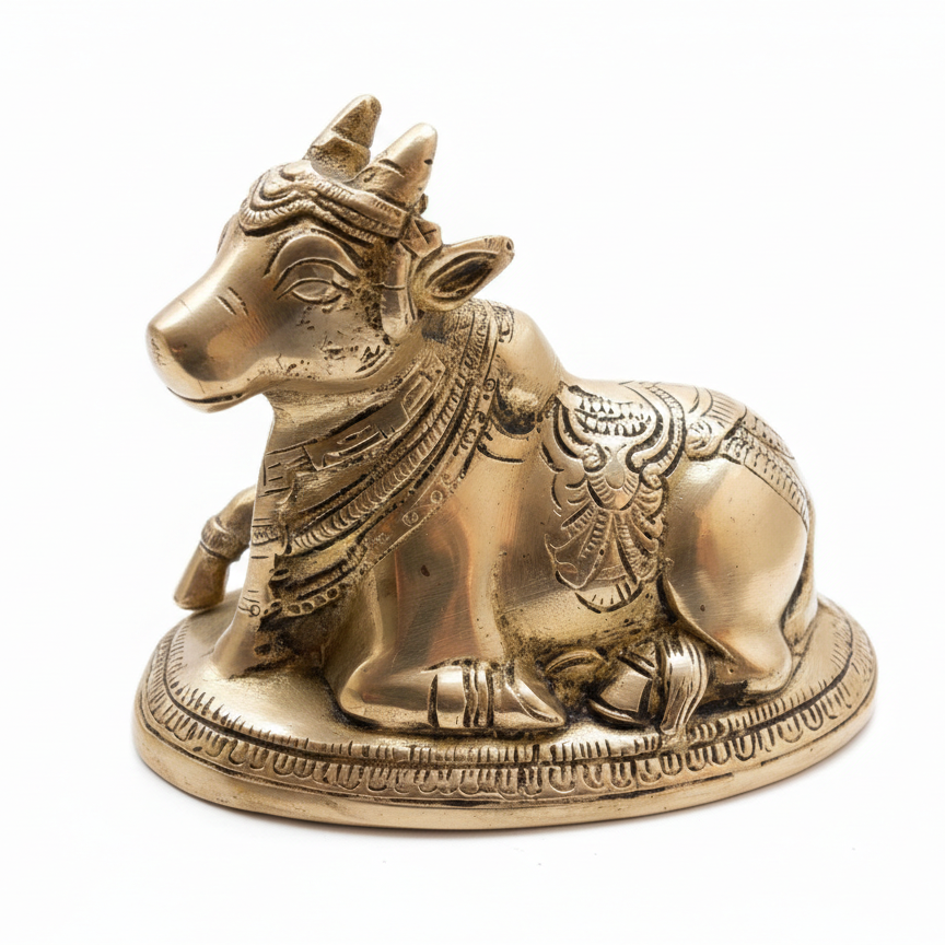 Brass Nandi Bull Vastu Remedy Idol