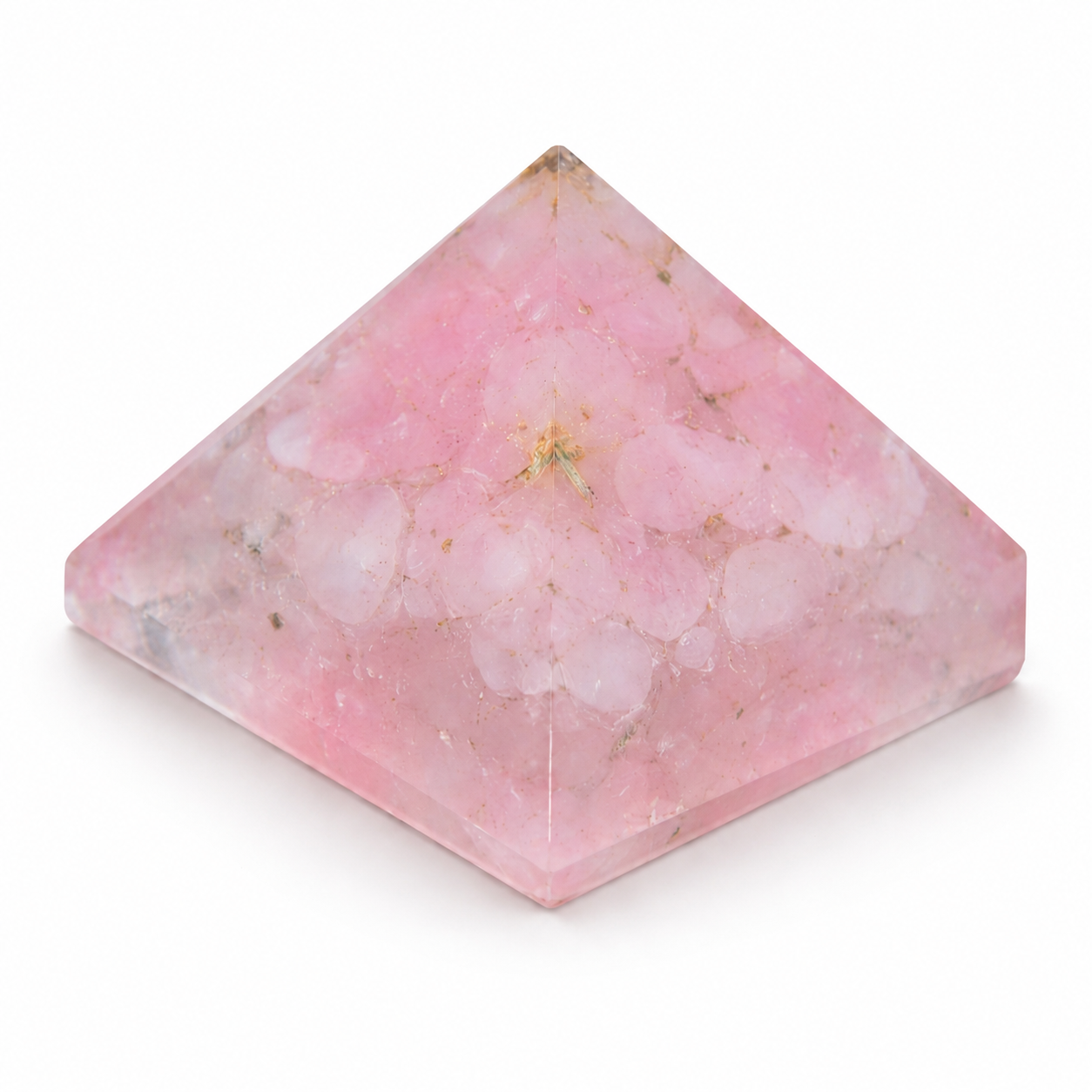 Rose Quartz Orgone Pyramid | Vastu Remedy for Relationship Harmony, Emotional Healing & Calm Energy | 1 Inch | 20 g