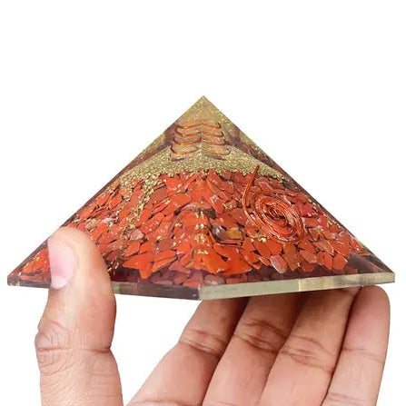 Red Jasper Pyramid – additional angle showing the pyramid proportions