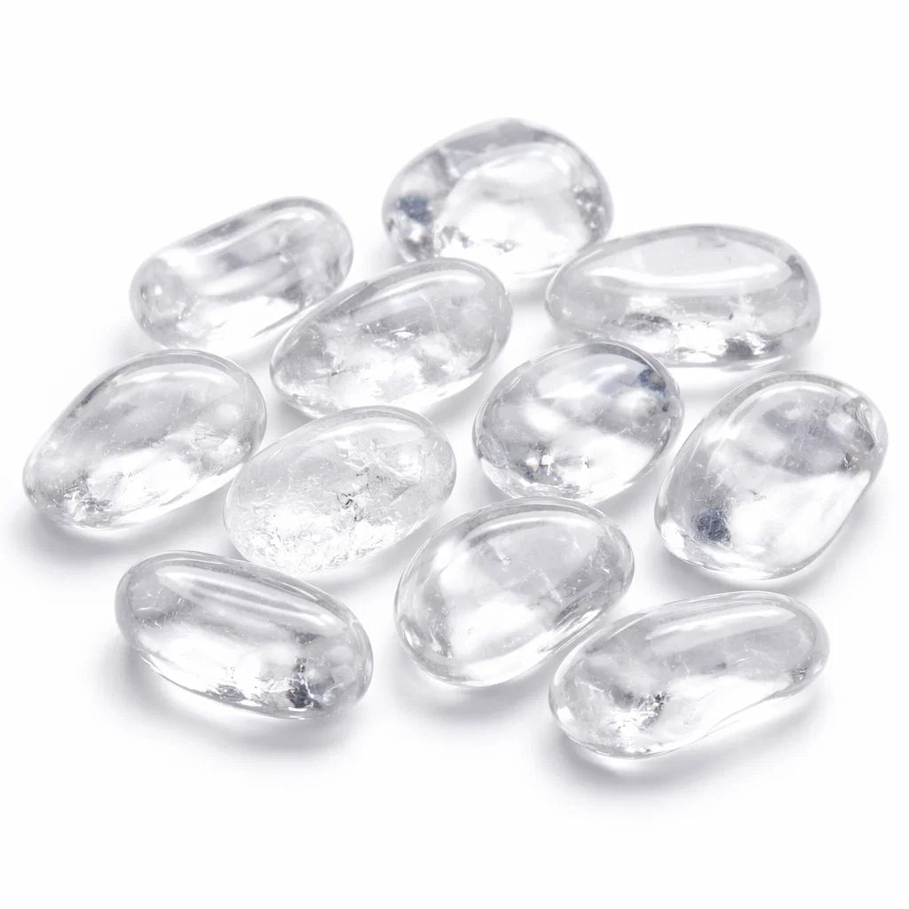 Clear Quartz Tumbled Stones – Natural Crystal for Vastu Remedy, Energy Amplification, Wealth Manifestation, Clarity & Vastu Remedy