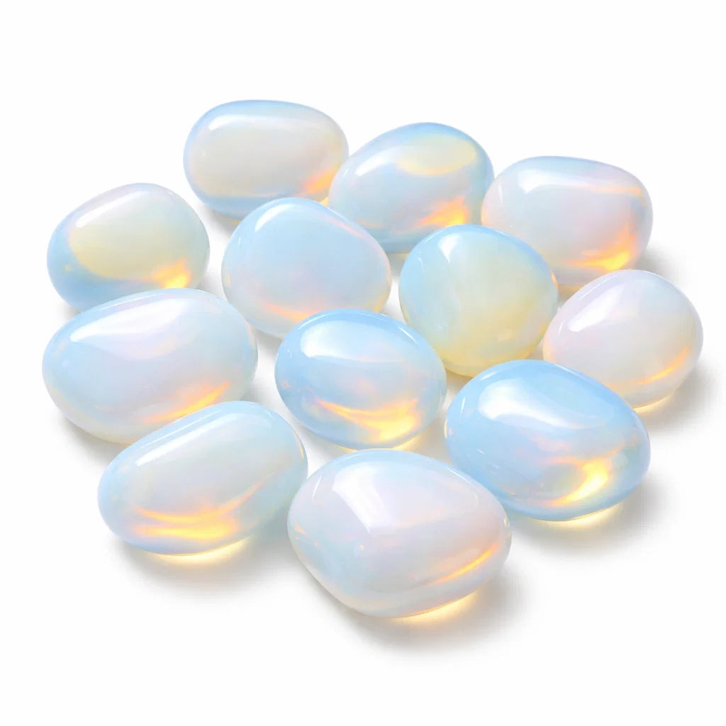 Natural Opalite Tumbled Stones – Vastu Remedy for Calm Sleep & Emotional Healing | Ideal for Bedrooms & Aura Cleansing | 100g / 500g / 1kg