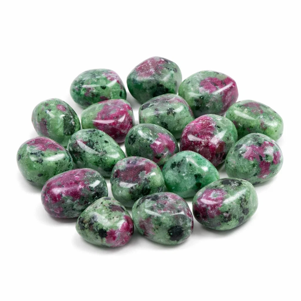 Ruby Zoisite Tumbled Stones – Vastu Remedy for Vitality & Heart-Mind Harmony | Ideal for Relationship Areas | 100g / 500g / 1kg