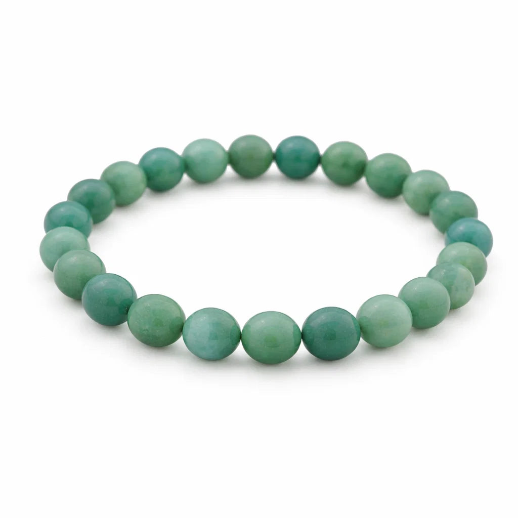 Natural Amazonite Crystal Bracelet – Vastu Remedy for Calmness & Balanced Communication | 8mm Beads
