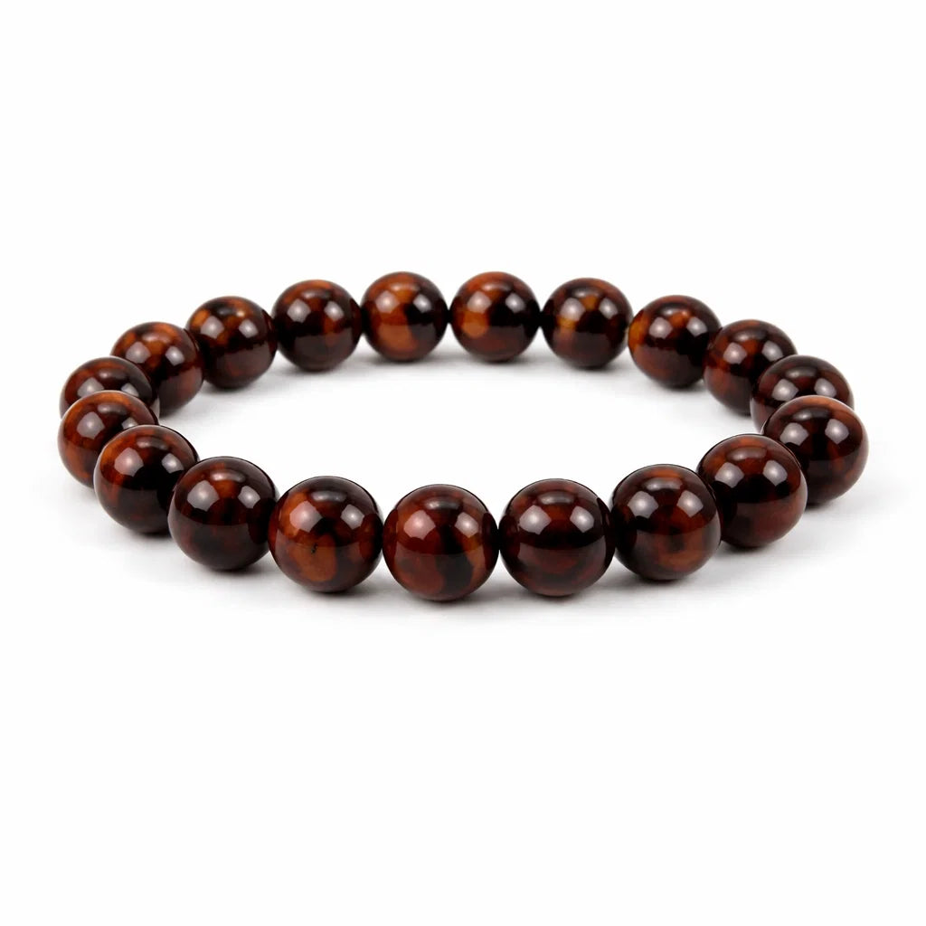 Premium Natural Red Tiger Eye Bracelet 8mm Beads – Vastu Remedy for Strength & Grounding