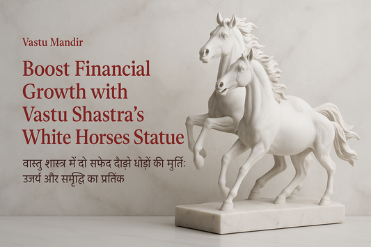 Boost Financial Growth with Vastu Shastra's White Horses Statue