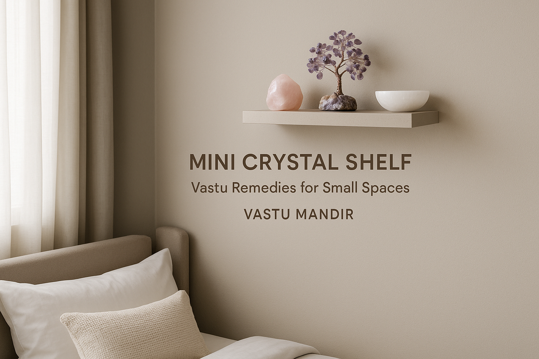 Mini Crystal Healing Shelf Vastu Guide for Apartments | Vastu Mandir