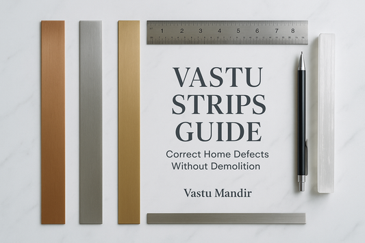 Luxury modern home showing Vastu metal strips placed neatly for directional correction.