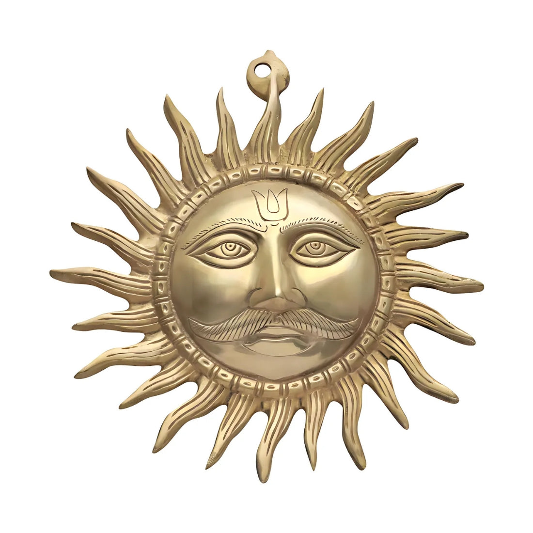 Brass Surya (Sun) Ji Wall Hanging Idol Vastu Remedy for East Direction Balance, Fame and Positive Energy | 24 X 24 cm | 1 kg
