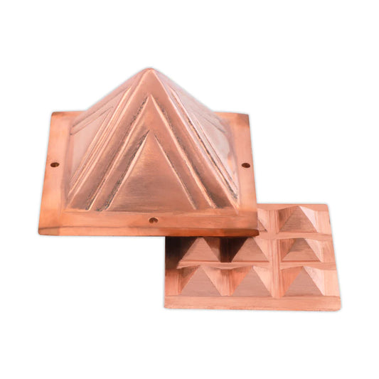 vastu mandir Pyramids, vastu mandir copper pyramid, double layer of copper pyramid for home and office, copper pyramid for vastu