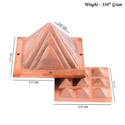 vastu mandir Pyramids, vastu mandir copper pyramid, double layer of copper pyramid for home and office, copper pyramid for vastu