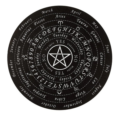 Vastu Star Dowsing Board — Black Acrylic Pendulum Divination, Zodiac, YES/NO, Energy Clearing, Intuitive Practice Tool for Home, and Vastu Remedy by Vastu Mandir