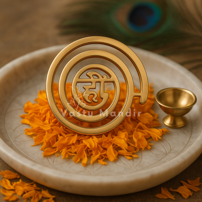 Premium 100% Pure Brass Metal Spiritual Helix for North-West Direction of Main Door Entrance, Kitchen, Bedroom, office for Vastu Dosh by Vastu Mandir