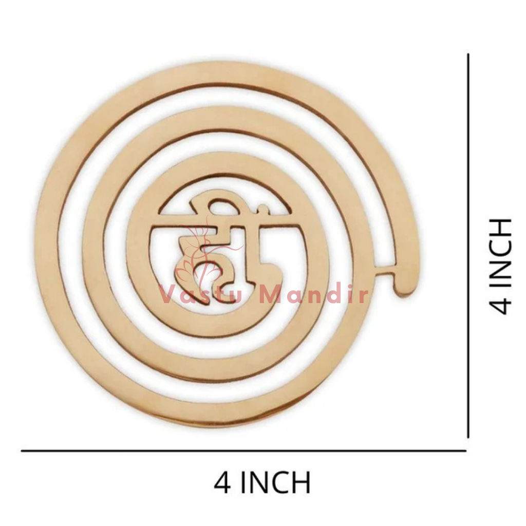 Premium 100% Pure Brass Metal Spiritual Helix for North-West Direction of Main Door Entrance, Kitchen, Bedroom, office for Vastu Dosh by Vastu Mandir
