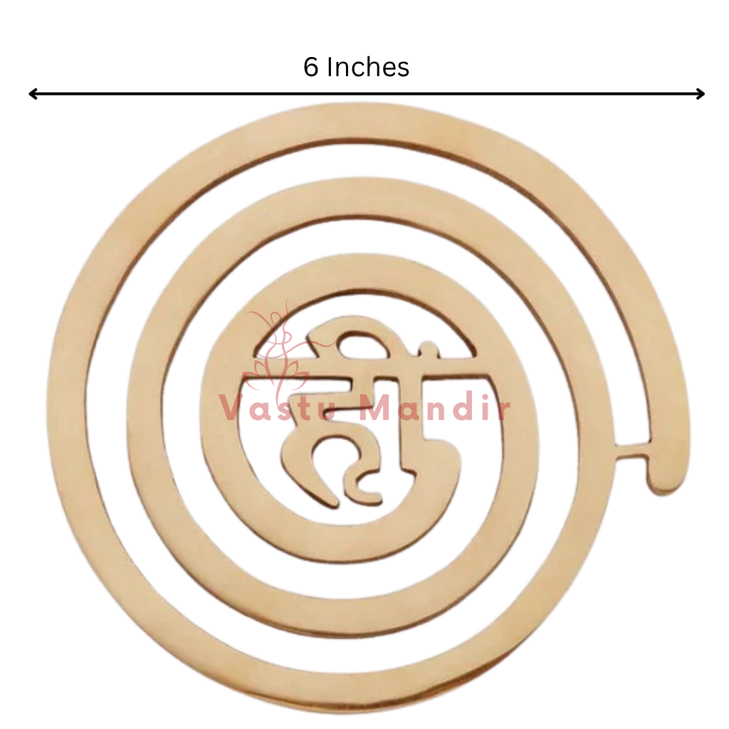 Premium 100% Pure Brass Metal Spiritual Helix for North-West Direction of Main Door Entrance, Kitchen, Bedroom, office for Vastu Dosh by Vastu Mandir