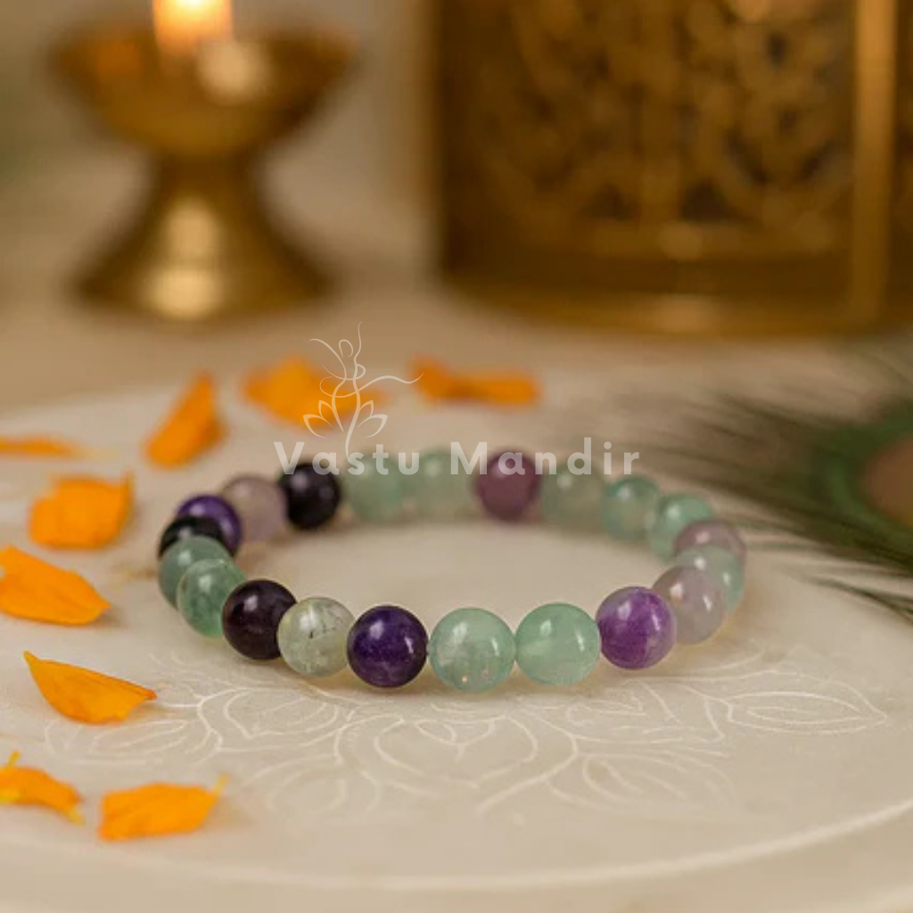 Premium Fluorite Crystal Bracelet (8mm) – Vastu Remedy for Clear Mind, Balanced Aura