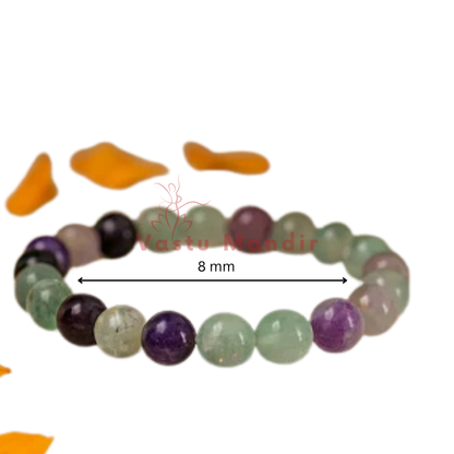 Premium Fluorite Crystal Bracelet (8mm) – Vastu Remedy for Clear Mind, Balanced Aura