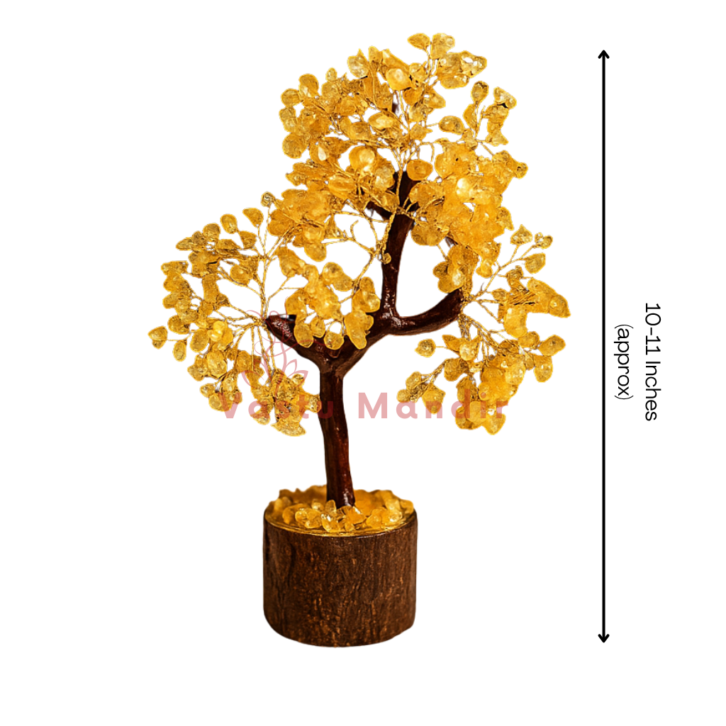 Large Citrine Vastu Tree (10-11 Inch) on a white background