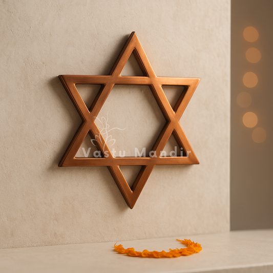Premium 100% Pure Copper Metal Spiritual Star Shaped Helix for North-East Direction of Main Door Entrance, Kitchen, Bedroom, Office for Vastu Dosh by Vastu Mandir