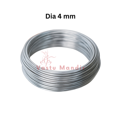 Aluminium Wire for Vastu North Direction & Career Remedies (2mm 4mm Diameter) - Lightweight Metal Wire for Water Element Balancing, Wealth Flow Activation & Plot Extension Vastu Treatment by Vastu Mandir