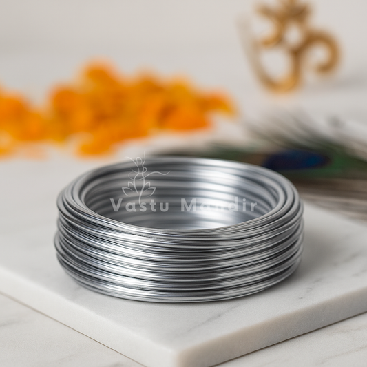 Aluminium Wire for Vastu North Direction & Career Remedies (2mm 4mm Diameter) - Lightweight Metal Wire for Water Element Balancing, Wealth Flow Activation & Plot Extension Vastu Treatment by Vastu Mandir