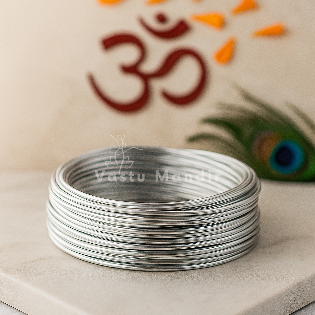 Aluminium Wire for Vastu North Direction & Career Remedies (2mm 4mm Diameter) - Lightweight Metal Wire for Water Element Balancing, Wealth Flow Activation & Plot Extension Vastu Treatment by Vastu Mandir