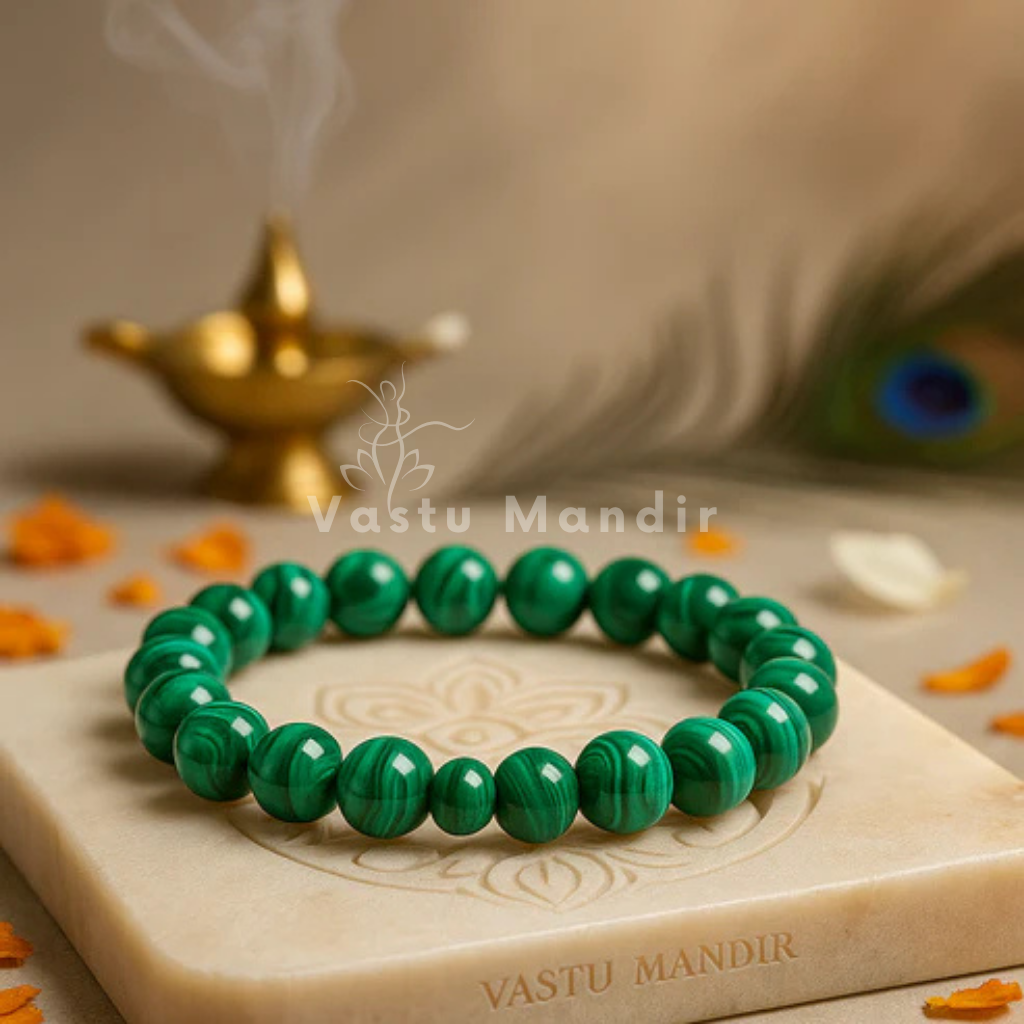 Premium Natural Malachite 8mm Bracelet, Vastu Remedy for Transformation, Heart Healing & Protection