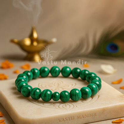 Premium Natural Malachite 8mm Bracelet, Vastu Remedy for Transformation, Heart Healing & Protection