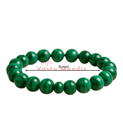 Premium Natural Malachite 8mm Bracelet, Vastu Remedy for Transformation, Heart Healing & Protection