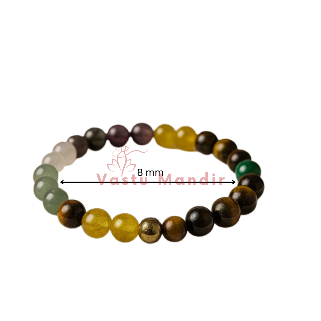 Premium Natural Money Magnet 8mm Bracelet Vastu Remedy for Wealth Attraction, Prosperity & Financial Success