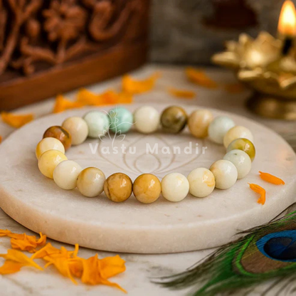 Natural Multi Moonstone Crystal Bracelet – Vastu Remedy for Intuition & Emotional Harmony | 8mm Beads