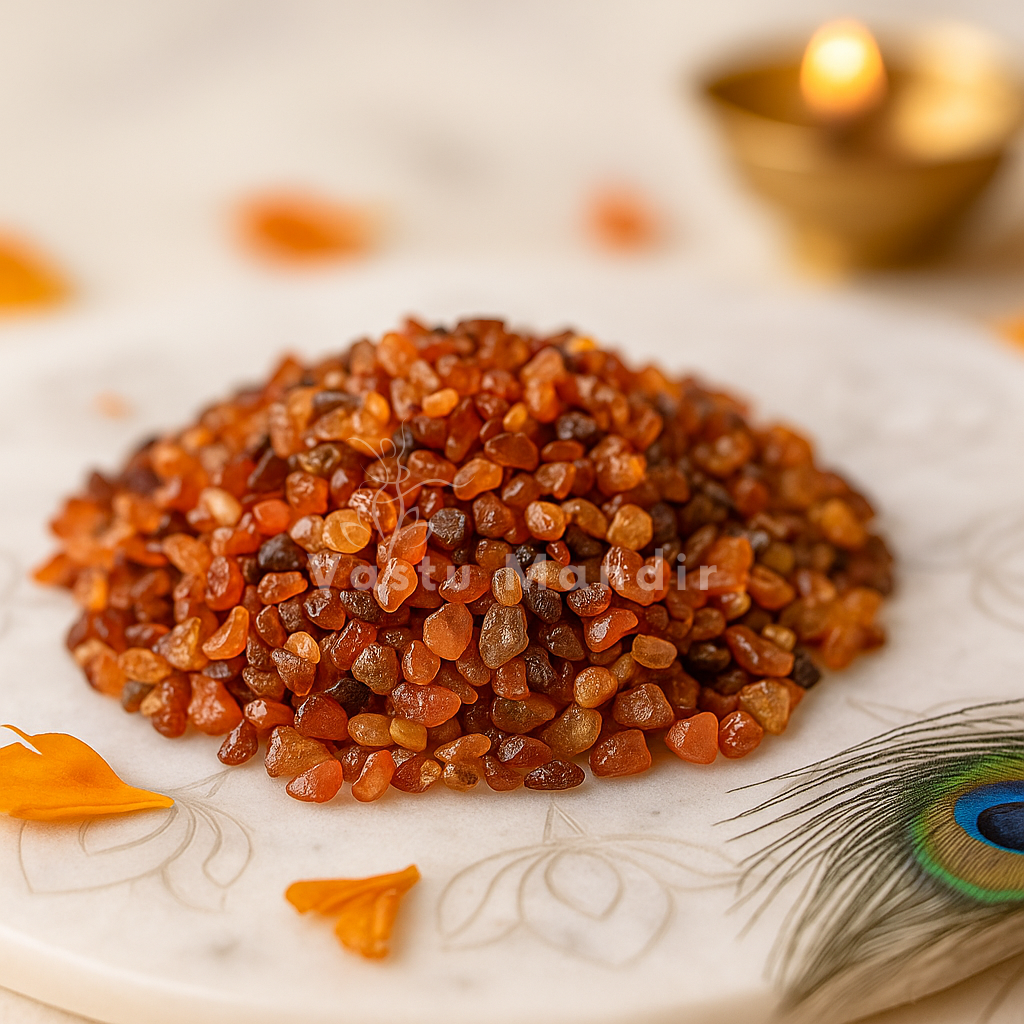 Natural Carnelian Crystal Chips for Vastu Drive, Success Motivation & Positive Rituals — Bulk Pack for Home Renewal, Art, & Prosperity Corners
