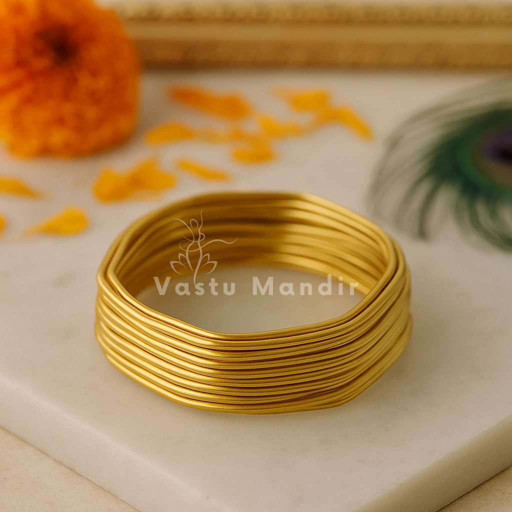 Premium Brass Wire Vastu Remedy for Southwest Installation (2mm & 4mm) - Earth Element Conductor Wire for Relationship Remedies, Financial Stability & Entrance Threshold Vastu Balancing by Vastu Mandir