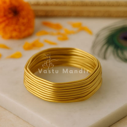 Premium Brass Wire Vastu Remedy for Southwest Installation (2mm & 4mm) - Earth Element Conductor Wire for Relationship Remedies, Financial Stability & Entrance Threshold Vastu Balancing by Vastu Mandir