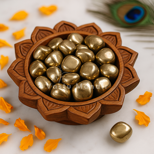 Natural Pyrite Tumbled Stones – Vastu Remedy for Abundance & Protection | Ideal for Financial Spaces | 100g / 500g / 1kg