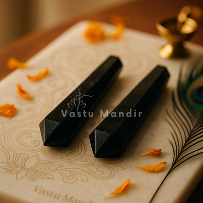 Larvokite Vastu Pencil – Vastu Remedy for Grounding & Defense | Psychic Protection | 2-6 Inch