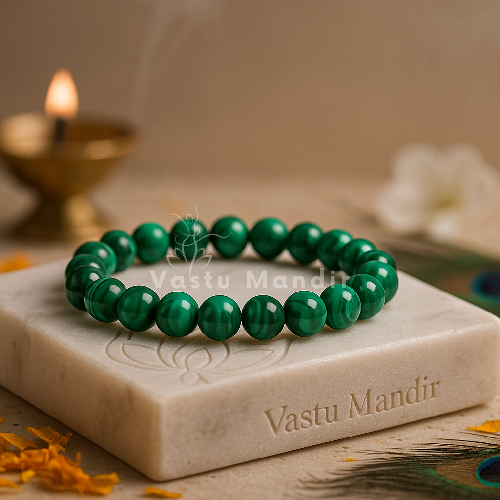 Premium Natural Malachite 8mm Bracelet, Vastu Remedy for Transformation, Heart Healing & Protection
