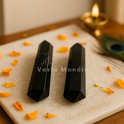 Larvokite Vastu Pencil – Vastu Remedy for Grounding & Defense | Psychic Protection | 2-6 Inch